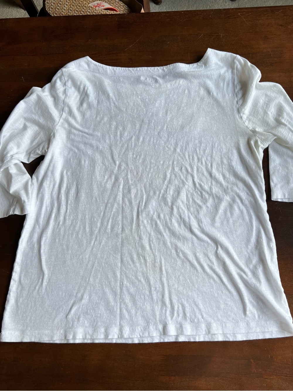 Vintage White Floral Rose 3/4 Sleeve Top - Picture 5 of 10